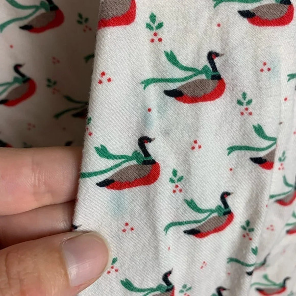 Vintage Bay Club Geese Wearing Scarfs Printed Button Front Shirt Size  14 - Picture 11 of 13